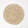 Natural & Cream Spiral Jute Handwoven Round Placemats Set of 4