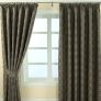 Grey Jacquard Curtain Abstract Aztec Design Fully Lined