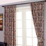 Multi-Colour Jacquard Curtain Abstract Design Fully Lined with Tie Backs