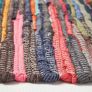 Hand Woven Multi Coloured Striped Cotton Chindi Rug