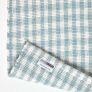 Cotton Hand Woven Gingham Check Blue Rug