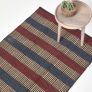 Multicolour Striped Hand Woven Geometric Patterned Jute Rug