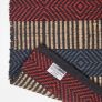 Multicolour Striped Hand Woven Geometric Patterned Jute Rug
