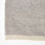 Light Grey 100% Cotton Plain Chenille Rug with Natural Trim
