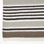 Black Grey Striped Cotton Modern Rug Scandinavian Style