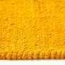 Mustard 100% Cotton Plain Chenille Rug with Natural Trim