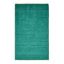 Teal Green 100% Cotton Plain Chenille Rug with Natural Trim