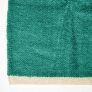 Teal Green 100% Cotton Plain Chenille Rug with Natural Trim