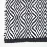 Trance Black and White Diamond Pattern Recycled Fibre Rug