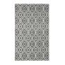 Riga Grey and White 100% Cotton Printed Patterned Rug