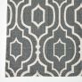 Riga Grey and White 100% Cotton Printed Patterned Rug