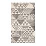 Delphi Black and White Geometric Style 100% Cotton Printed Rug