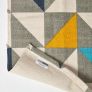 Copenhagen Blue, Yellow and Grey 100% Cotton Geometric Style Scandi Printed Rug