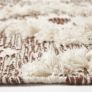 Lhasa Handwoven Brown and Cream Diamond Kilim Wool Rug