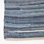 Blue Denim Handwoven Striped Chindi Rug 