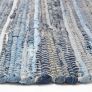 Blue Denim Handwoven Striped Chindi Rug, 70 x 120 cm