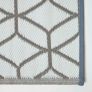 Grey and White Geometric Pattern Reversible Outdoor Rug