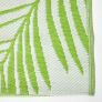 Green Tropical Leaf Pattern Reversible Outdoor Rug