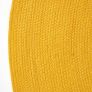 Mustard Yellow Handmade Woven Braided Round Rug, 120 cm
