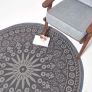 Black Outdoor Rug with Mandala Pattern, 170 cm