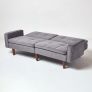 Murphy Velvet Sofa Bed with Armrests, Dark Grey