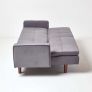 Murphy Velvet Sofa Bed with Armrests, Dark Grey