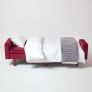 Murphy Velvet Sofa Bed with Armrests, Dark Red