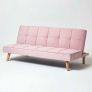 Bower Velvet Sofa Bed, Blush Pink