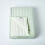 Cotton Quilted Reversible Bedspread Sage Green & Cream