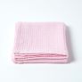 Organic Cotton Waffle Baby Blanket Pink