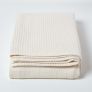 Organic Cotton Waffle Blanket/ Throw Natural