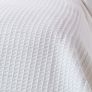 Organic Cotton Waffle Blanket/ Throw White, 178 x 228 cm