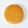 Mustard Velvet Cushion, 40 cm Round