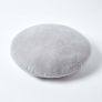 Light Grey Velvet Cushion, 40 cm Round