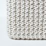 Natural Cube Cotton Knitted Pouffe Footstool