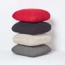 Natural Square Cotton Knitted Pouffe Floor Cushion