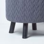 Balmoral Velvet Footstool with Storage, Grey