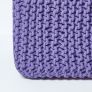 Purple Cube Cotton Knitted Pouffe Footstool