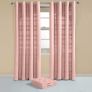Cotton Rajput Ribbed Pink Curtain Pair