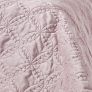 Pink Eternity Rings Geometric Velvet Bedspread, 200 x 200 cm