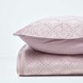 Pink Eternity Rings Geometric Velvet Bedspread, 200 x 200 cm