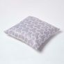 Geometric Lilac Jacquard Cushion Cover