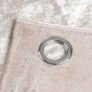 Champagne Luxury Crushed Velvet Lined Eyelet Curtain Pair