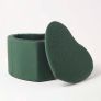 Arundel Heart-Shaped Velvet Footstool with Storage, Emerald