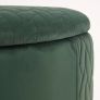 Arundel Heart-Shaped Velvet Footstool with Storage, Emerald