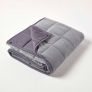 Weighted Blanket - Grey Quilted Cotton & Faux Velvet
