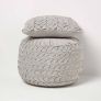 Grace Pleated Grey Velvet Cushion