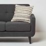 Fyn Handwoven Braided Beige & Grey Kilim Cushion 45 x 45 cm