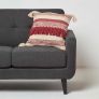 Zadar Handwoven Fringed Red Kilim Cushion 45 x 45 cm