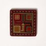 Set of 4 Red & Black Ceramic Coasters with Classic Board Game Design